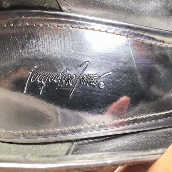 Jacqueline Ferrar Women Silver Sparkle Glitter Peep Toe Heels Platform Size 10 - Picture 7 of 11